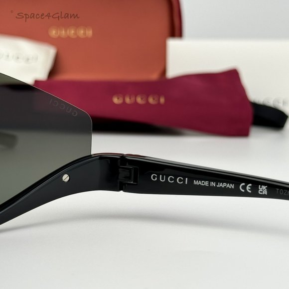 Gucci Women Sunglasses Black Grey Shield Mask GG1650S 001 NEW AUTHENTIC main image 7